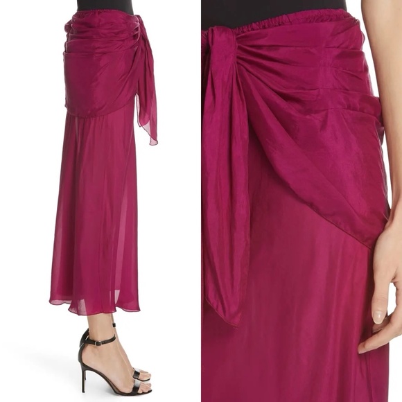 ❌SOLD❌ mesdemoiselles nereide silk faux wrap skirt - Picture 4 of 8